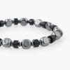 Black Rondel Point Tri-Hematite Bracelet (C2503AC1274_BK)
