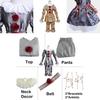 Authentic Pennywise Cosplay Costume For Kids Stephen King's It Clown Suit For Halloween Party