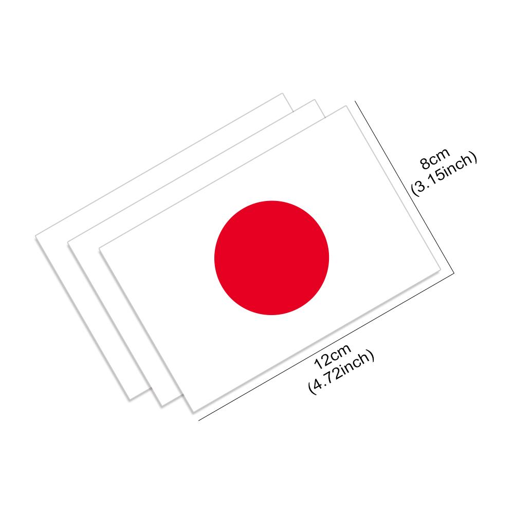 3Pcs Japanese Flag Car Sticker Auto Motorcycle Waterproof Viny Decal Accessories For Skoda Seat VW Volkswagen Suzuki Toyota