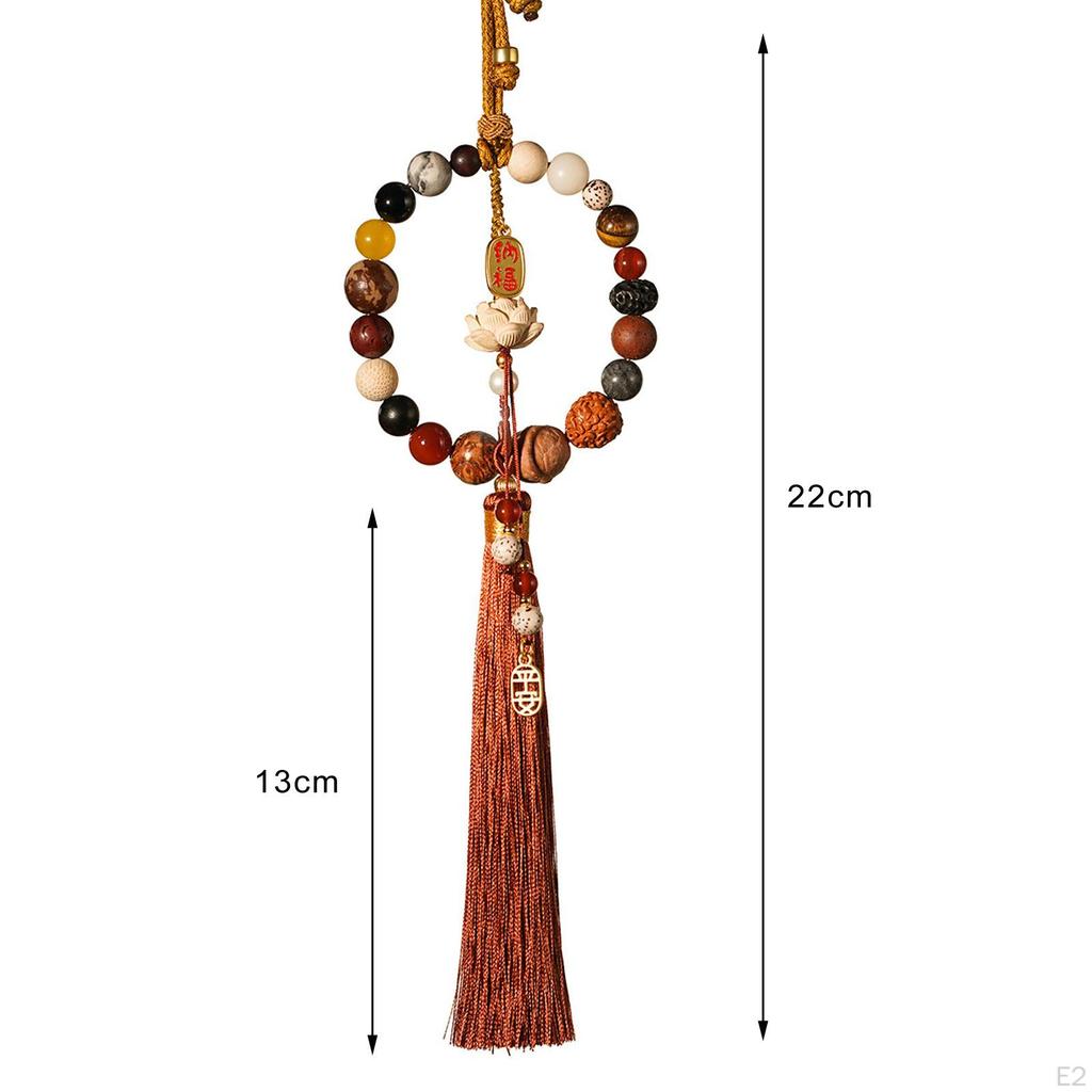 Rear View Mirror Hanging Accessories Car Ornament Beaded Design Charm Rearview