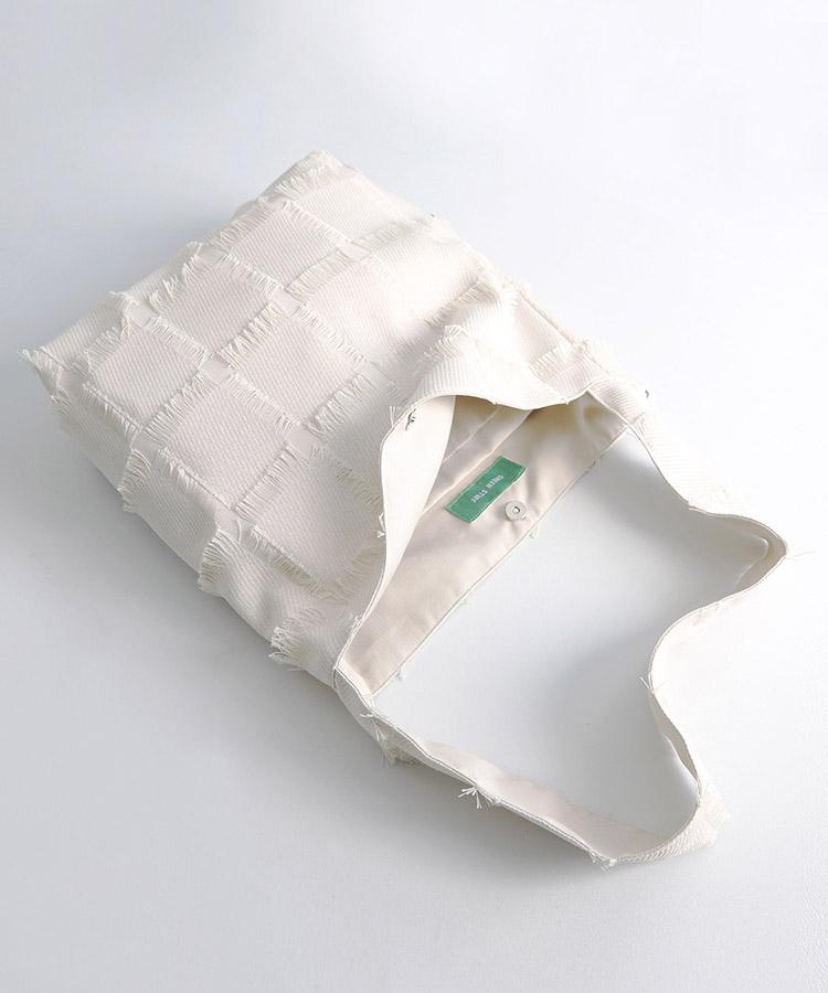 Green Stuff Simple Shopper Bag 62 Ethnic Fringe - Ivory