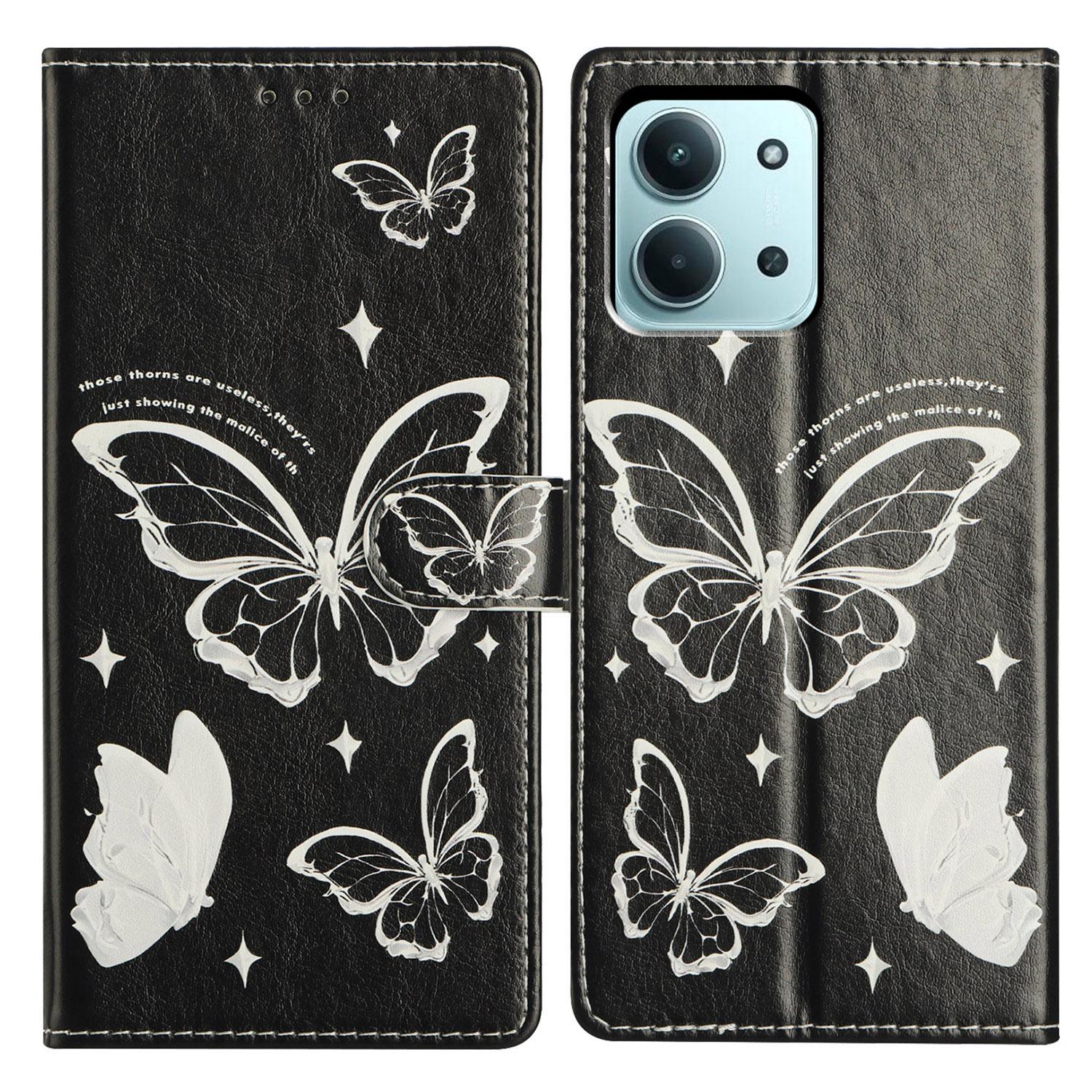 

Для Xiaomi Redmi 15C 4G (Глобальний) (171мм)/Poco C85 4G (171мм) Шкіряний чохол для телефону з ремінцем, гаманець з принтом у вигляді візерунка