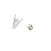 Rock Hand Gesture Sculpture Creative Brass Sign Figurine Unique Finger Statue for Apartment
