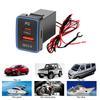 New PD QC Car USB Port Fast Charger Power Outlet Adapter 23x32mm Quick Charge 12V/24V Waterproof for 12V/24V Toyota Vehicles