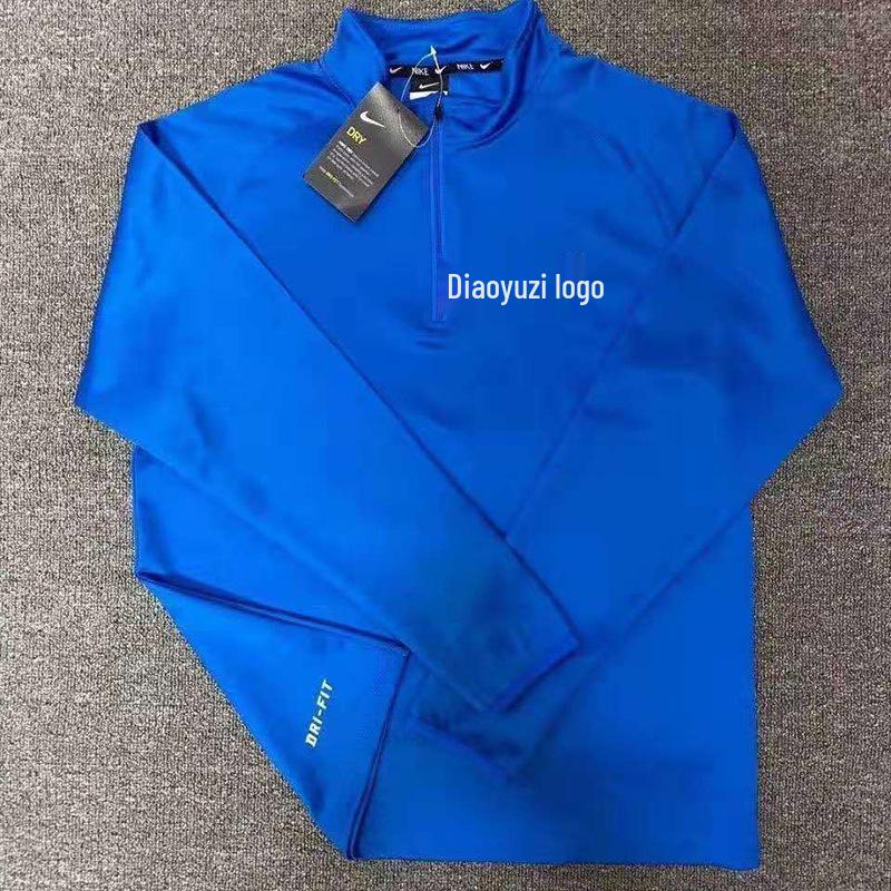 Top de Antrenament Rezistent la Vânt, cu Mânecă Lungă, cu Uscare Rapidă, pentru Bărbați și Femei, pentru Toamnă/Iarnă - Cu Fermoar pe Jumătate, Echipament pentru Alergare și Fitness