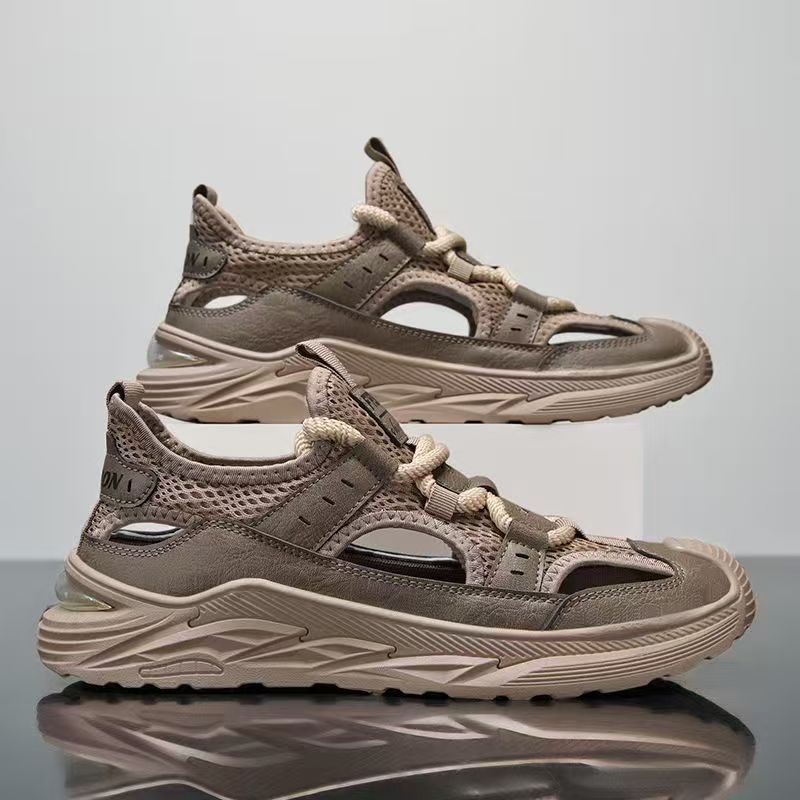 Outer Sandals Breathable Mesh Beach Shoes Low Top Hollow Casual Shoes Men's Hole Shoes
