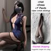 2025 New Women Sexy Flight Airline Attendant Cosplay Lingerie Outfit Airline Stewardess Deep V Neck Bodycon Mini Dress Scarf Hat