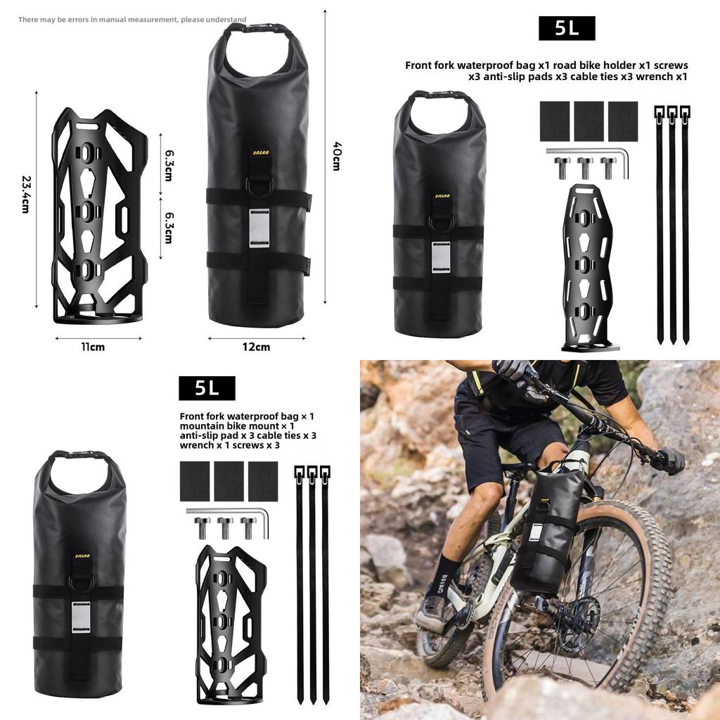Bicycle Front Fork Bag Waterproof Storage For Mountain And Road Cycling