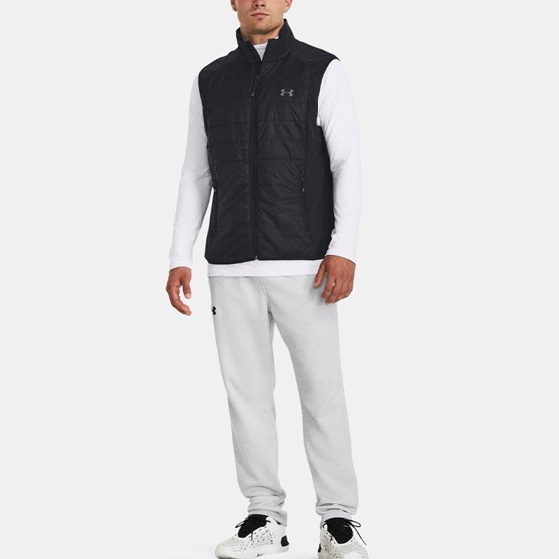 Under Armour Active Hybrid Vest Waterproof Breathable Stand Collar Vest Men Black 1378505-001