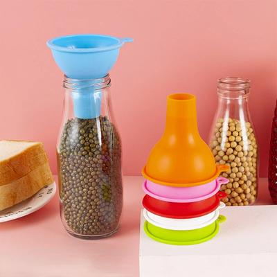 1 entonnoir à large ouverture en silicone pour lait en poudre, entonnoir multifonction de gros calibre pour fuite de vin, fuite d'huile, accessoires de cuisine
