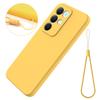 For Realme 15x (India) 5G/C85 5G Liquid Silicone Case Phone Back Cover with Hand Strap