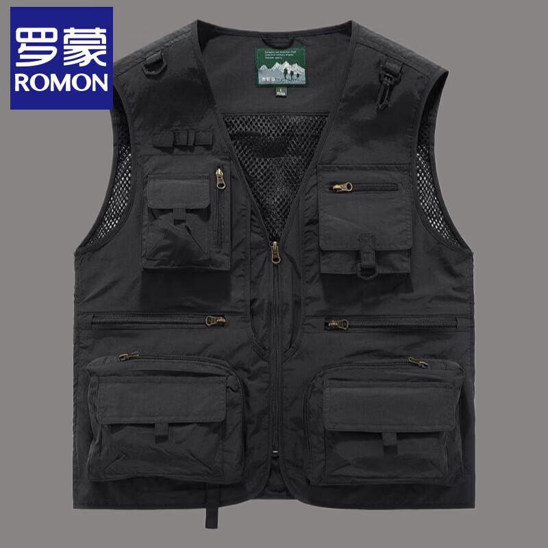 Romens Men s Multi-Pocket Outdoor Quick-Dry Fishing Vest XL
