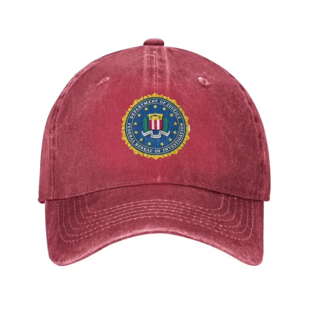 Vintage Swat F-FBI Logo Letter Baseball Caps Men Women Distressed Denim Washed Sun Cap Outdoor All Seasons Travel Gift Caps Hat