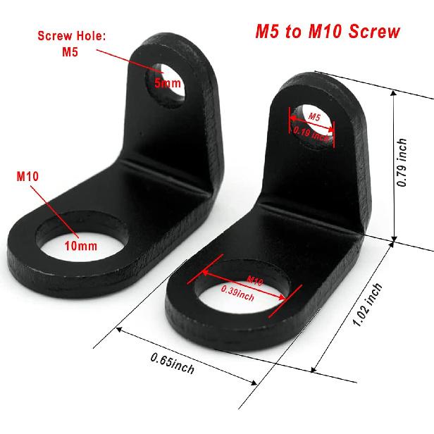 5mm To 10mm Hole L Shape Motorbike Turn Signal Lights Mounting Brackets Relocation Holder Motorcycle Turn Signals Brackets Universal Compatible with