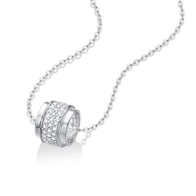 New 2022 New Round Ten Mile Galaxy 1ct Moissanite S925 Sterling Silver Luxury Shine Elegant Pendant Necklace Women's Jewelry