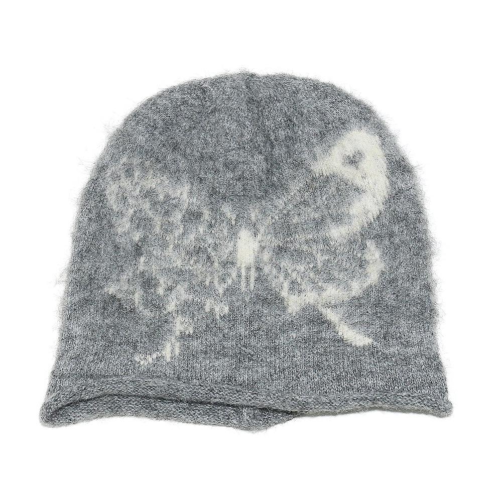 Ins Korean Version Knitted Hat Women's Winter Big Head Circumference Shows a Small Face Cold Hat Loose Bag Head Hat Butterfly Pile Hat Women