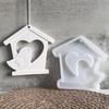 Birdhouse Casting Mold Easter Bird Ornament Casting Silicone Mold Spring Holiday Ornament Heart Pattern Bird House Pendant Mold