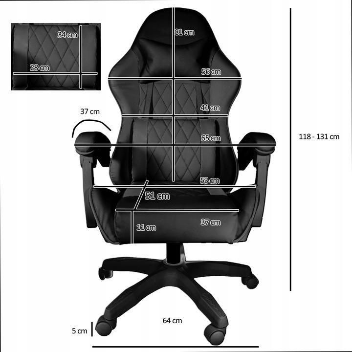 Fg-Prs-L-Led-010 Fotel Gamingowy Prestige, Led, Biurowy, Masaż, Game Extrem