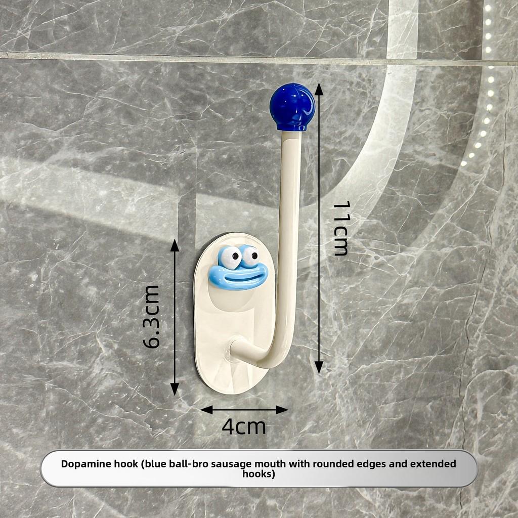 

Забавный дизайн с большими глазами и ртом, женские кольца для волос и серьги-кольца, настенная стойка для хранения синий