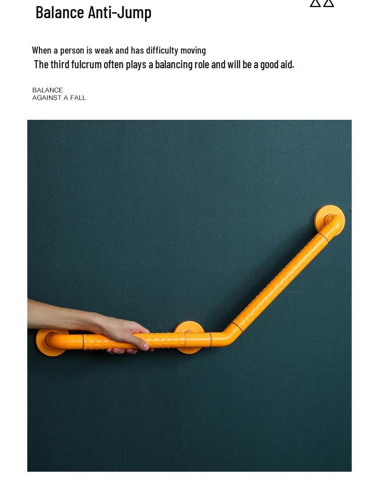 L-Shaped 135° Non-Slip Safety Handrail for Bathrooms and Corridors