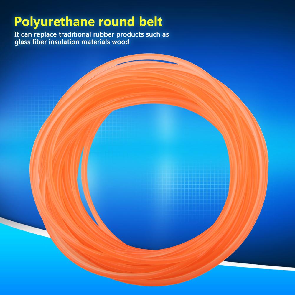 Orange Smooth PU Polyurethane Round Belt for Drive Transmission(6mm*10m)
