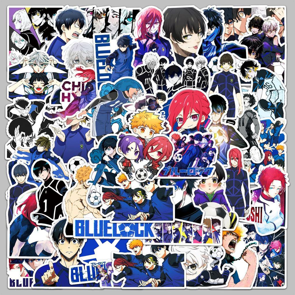 50 Japanische Anime Blue Lock Sticker - Wasserdicht, DIY Journal, Handyhülle Dekoration, Kleines Geschenk.