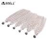 Noble Synthetic Hair Kinky Curly 24 26 28 inch Synthetic Hair Extensions Ombre Blonde Fake Hair Bundles Long Wave Hair Extension
