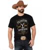 Žluté tričko s etiketou Yellowstone Dutton Ranch Unisex Grafické tričko Unisex Pánské tričko Černé Ležérní s kulatým výstřihem Bavlněné tričko