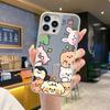 Hot-selling Internet celebrities cure small animals for Apple 16promax mobile phone case iPhone15 makeup anti-drop case
