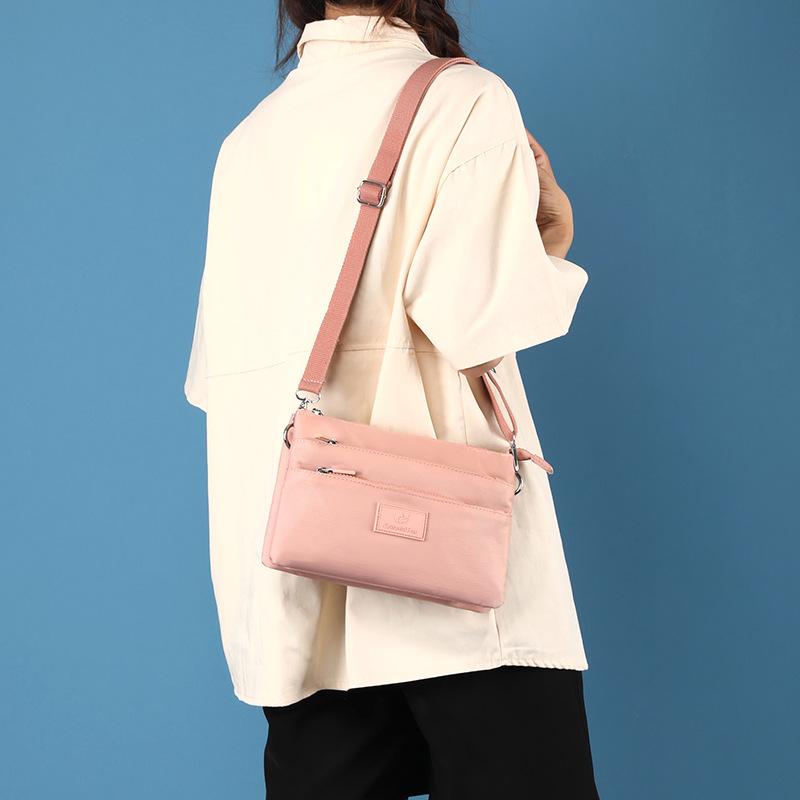 Crossbody bag women's large-capacity multi-layer shoulder bag simple versatile anti-splashing bag