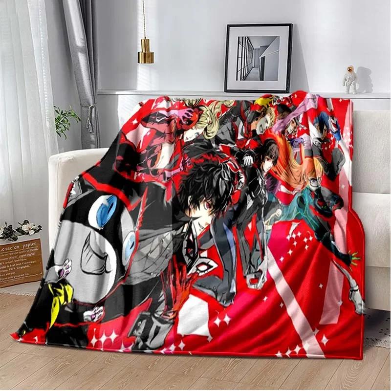 Persona Anime Cartoon Throws Blanket Kid Picnic Super Soft kawaii Blanket for Travel Beding Couch Sofa Bed Blanket Birthday Gift