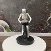 Halloween Riding Bike Skeleton Statue Animated Fitness Bicycle Skeleton Figurine Resin Sculpture Gothic Cycling Skeleton Ornament