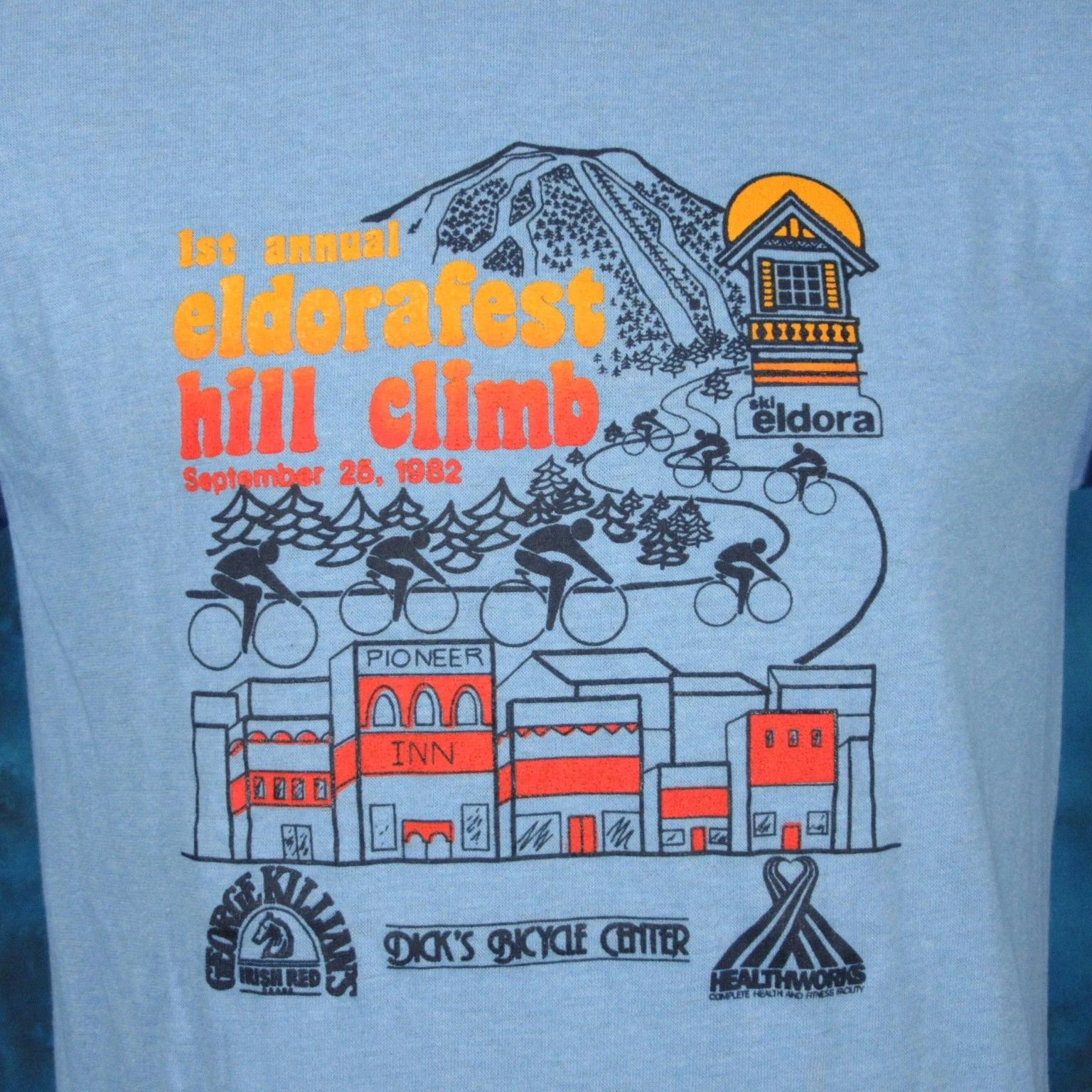 винтаж 80-х KILLIAN’S IRISH RED BEER ELDORA HILL CLIMB T-shirt M одинарный шов M
