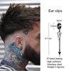 Triangle Cone Spike Long Chain Earring Stainless Steel Double Connected Chains Huggie Hoops Earring Mens Jewelry
