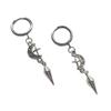 Gothic Spikes Earrings with Moon and Star Pendant Comfortable Ear Hoops Stylish Punk Accessories for Women Man