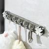 Plastic Strong Suction Cup Hooks Transparent Clothes Coat Hooks Utensils Storage Row Hook  for Home