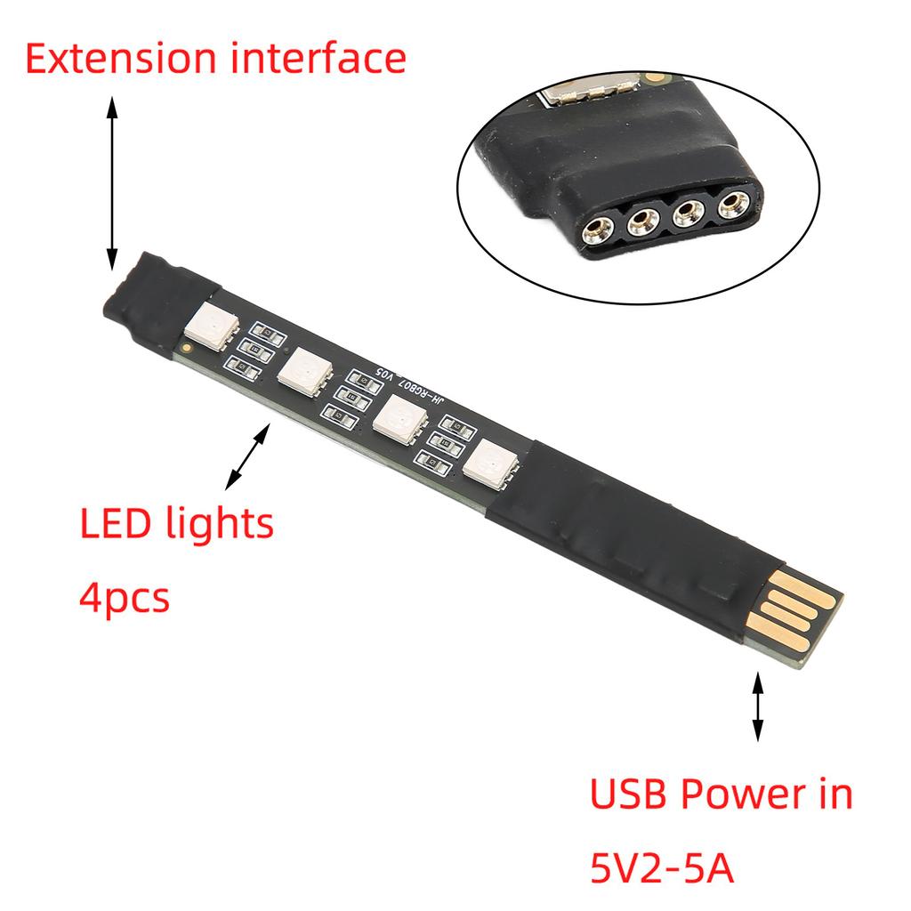 Bandes Lumineuses LED Télécommande Interface 4 broches Pratique Commode Dispositif d'Éclairage à Synchronisation Musicale pour la Maison
