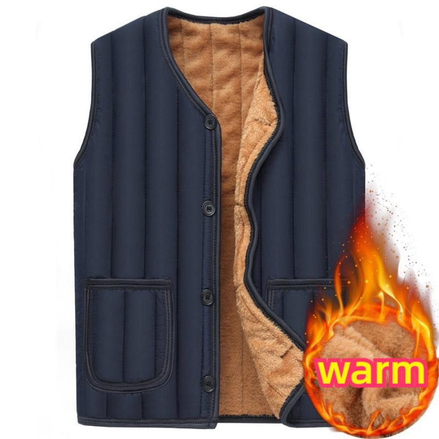 Padded Thickened Cotton Vest Shoulder Warm Cotton Undershirt Jacket Large Size