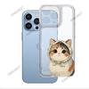 Oil painting cat is suitable for Apple 17promax transparent mobile phone case, girls iphone16 cute soft girl protective case.