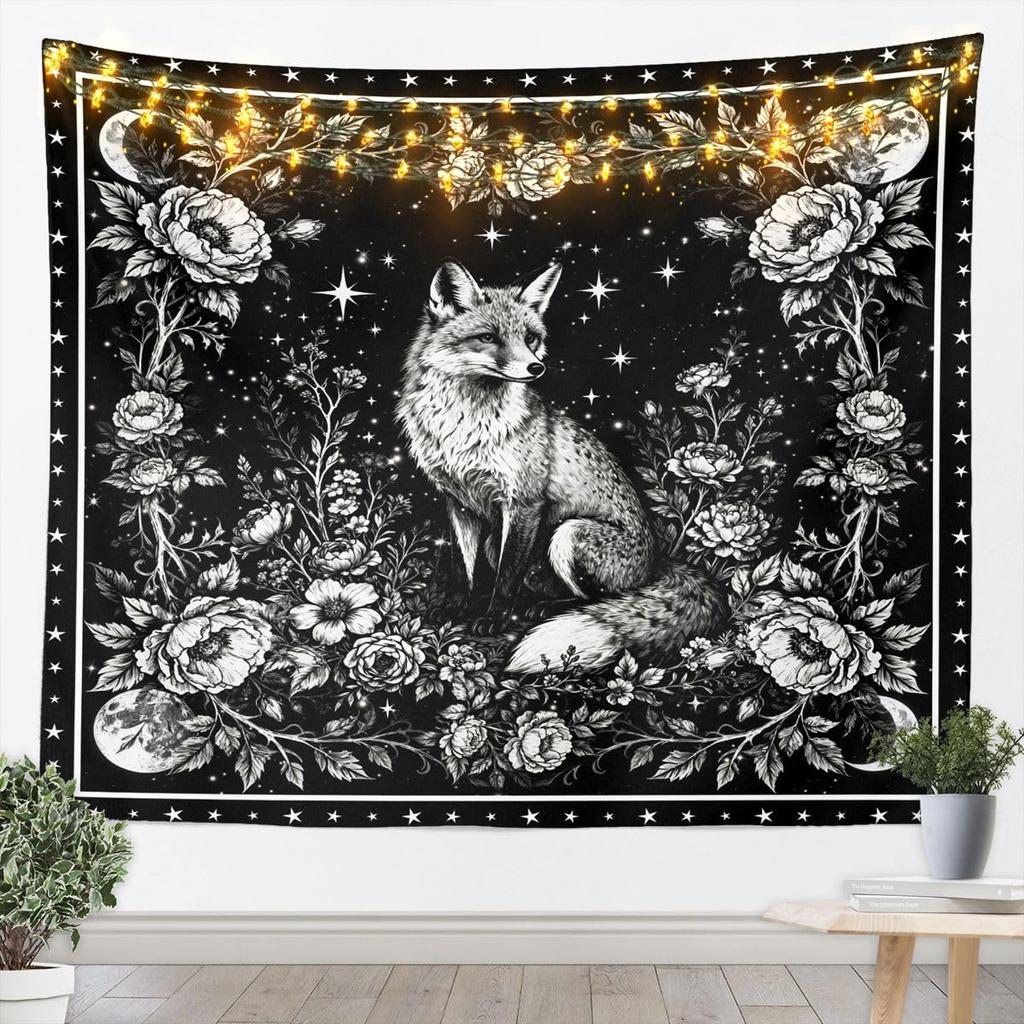 Bohemian Tapestry for Bedroom | Sun and Moon Wall Tapestry Aesthetic Antique Decor Cosmic Galaxy Tapestries, Universe Stars