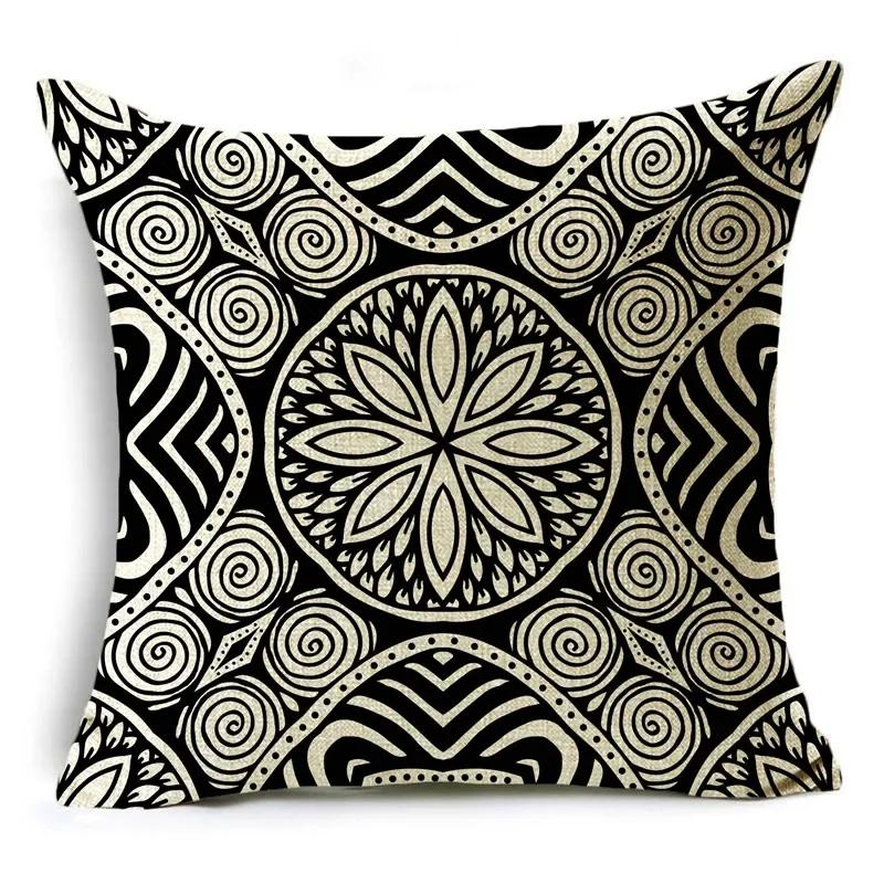 Mandela Style Retro Ethnic Style Pillowcase Sofa Living Room Decoration Cushion Cover 40*40cm/45*45cm/50*50cm