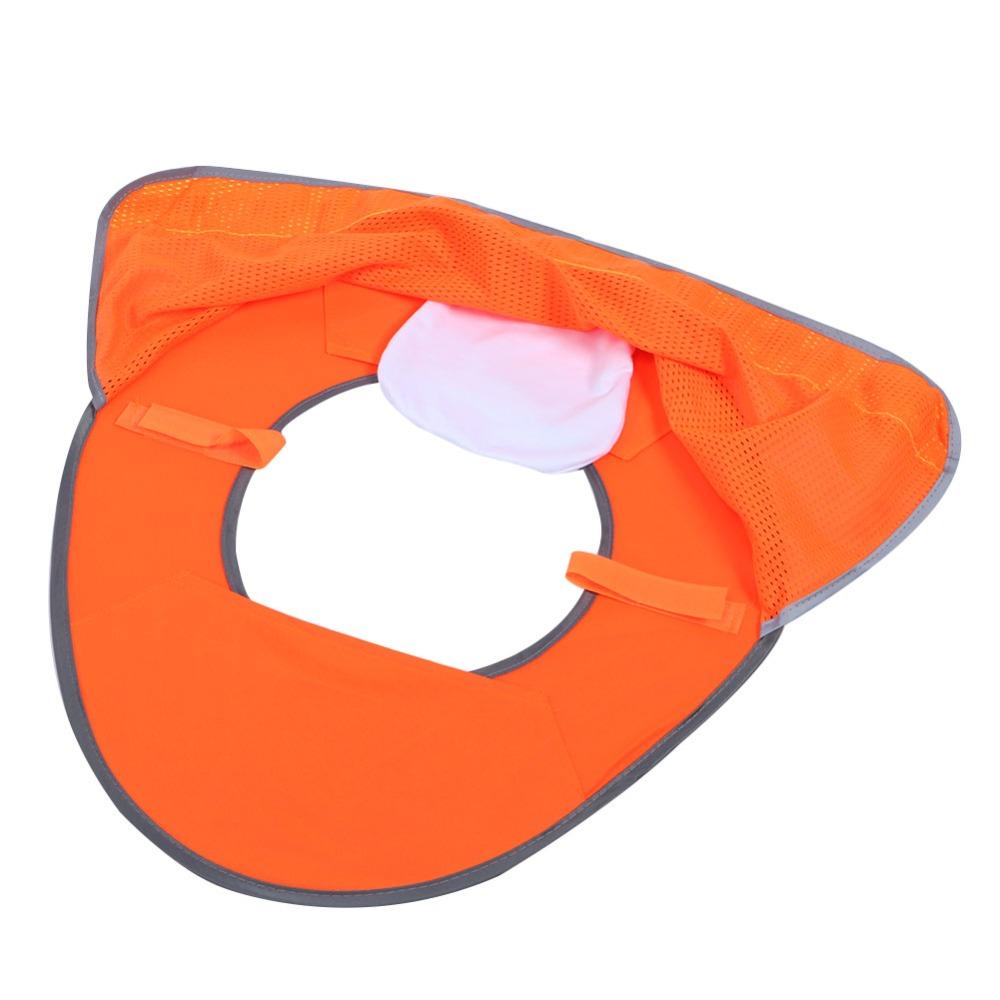 Reflective Hard Hat Orange Helmet Portable Sun Shade  Outdoor