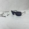 Oversized Sunglasses Lightweight Bronze Metal Frame Shades Unisex  Sunglasses Trendy Half Rimless Sunglasses For Driving