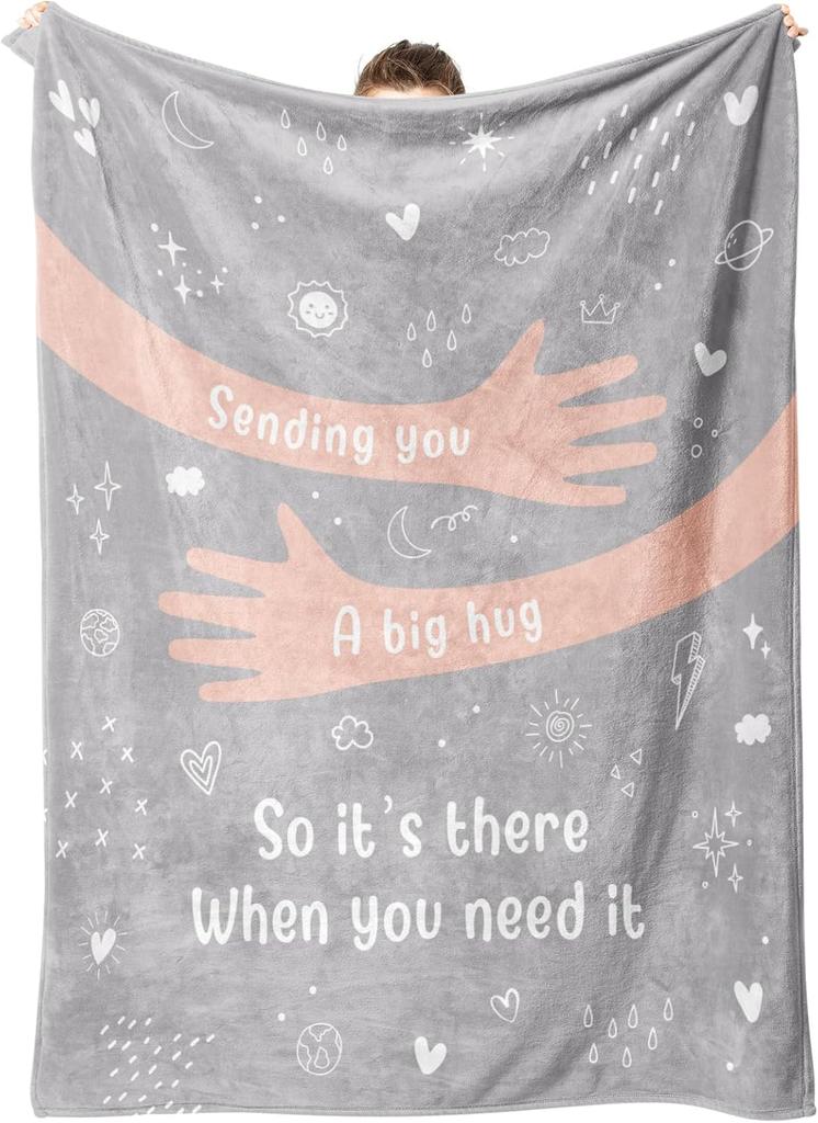 Afterprints Soft Throw Blankets x Healing Hug Blanket Get Well Gifts for Men Women Perfect for Friends Sister Coworkers