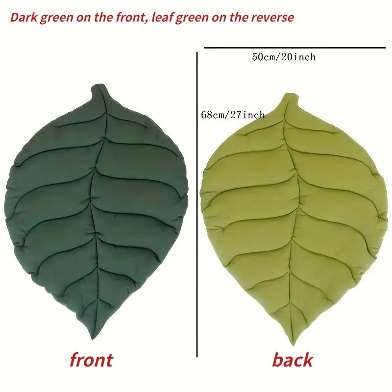 Cat Bed Mat Leaf Shape Pet Blanket Soft Puppy Sleeping Pad Washable Non-Slip Room Decor Floor Rug for Dogs Cats Pet Supplies
