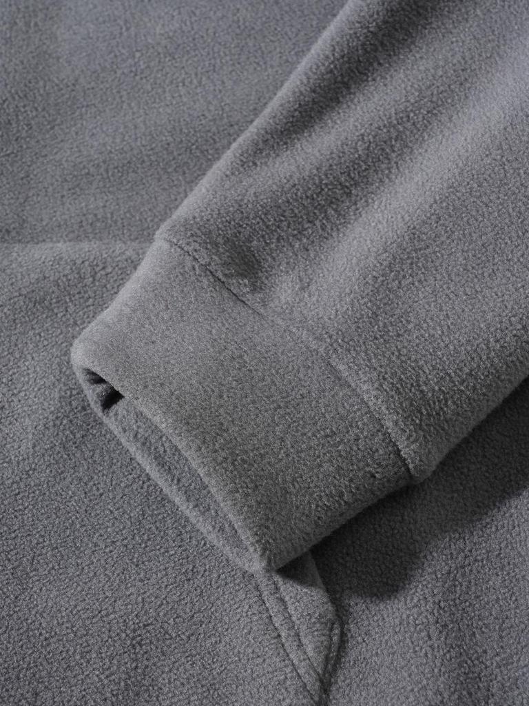 Men's Thick Hooded Sweatshirt, Stand Collar Half-Zip, Long Sleeve, Autumn/Winter, European Size, Casual Style.