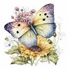 Colorful Butterflies And Flowers Wall Sticker Bathroom Toilet Decor Decals Living Room Cabinet Home Decoration Transparent Waterproof Decals M760