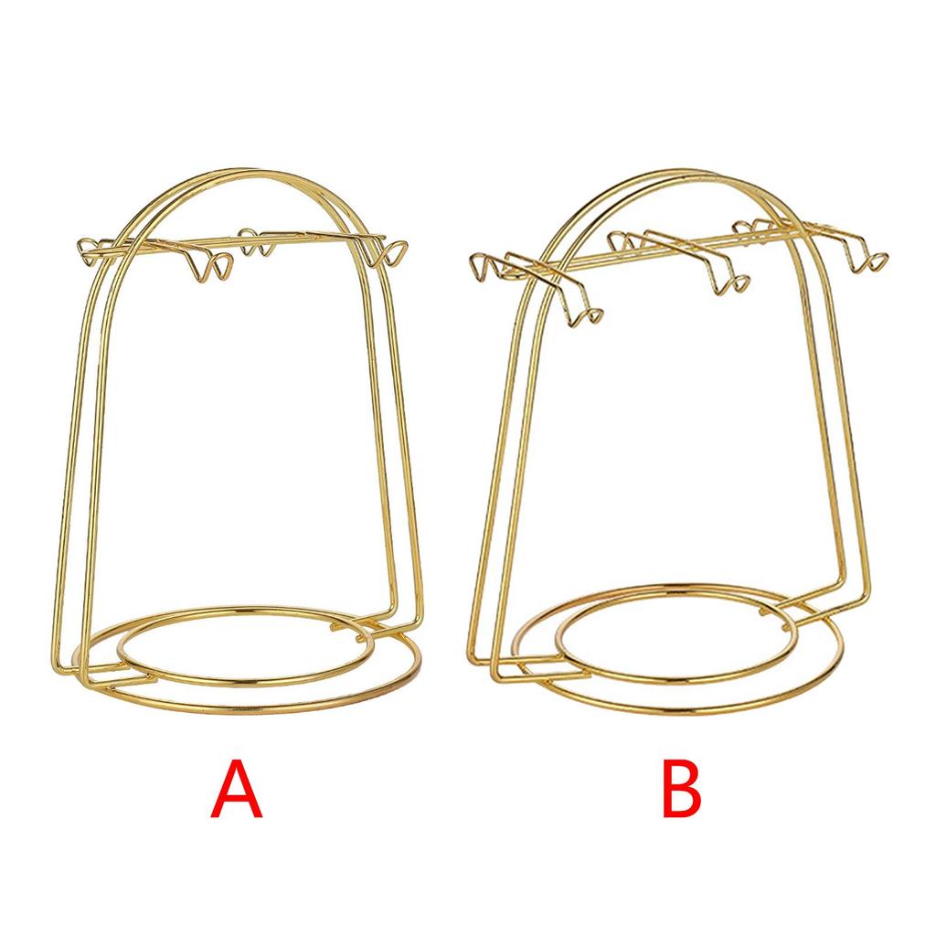 Modern Tea Cup and Saucer Display Rack Durable with Hook Cup Holder Cup Rack for