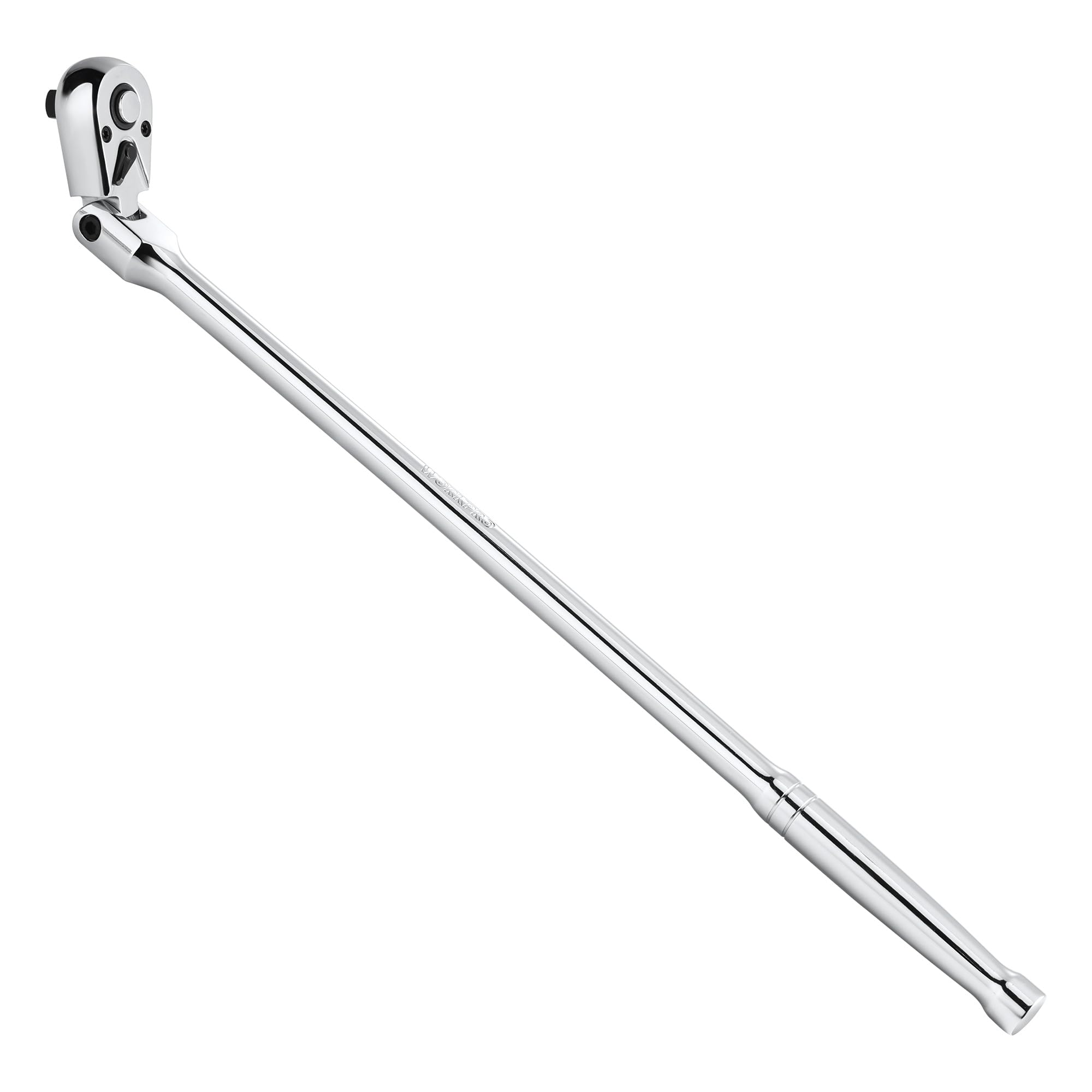 

WORKPRO Ratchet Ratchet Socket Long Swivel 457mm Overall Easy Direction Quick Release Vanadium Steel Gear Handle, Wrench, Wrench, 9.5mm Drive, Head,