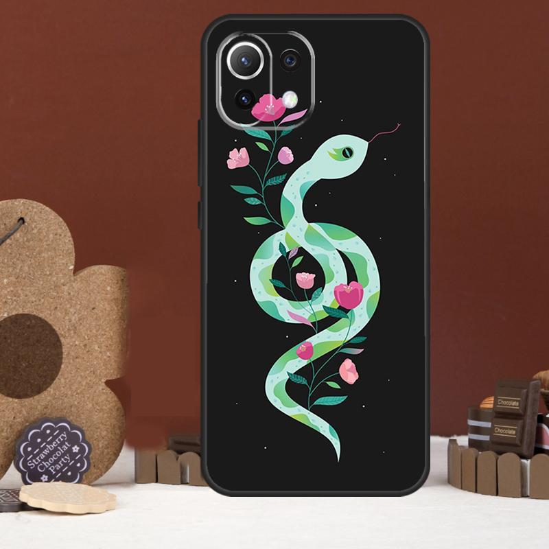 Snake Illustration Art Case For Xiaomi 15T 14T 13T 14 15 Ultra 17 Pro Max POCO F8 Ultra F5 F6 F7 X5 X6 X7 Pro Cover
